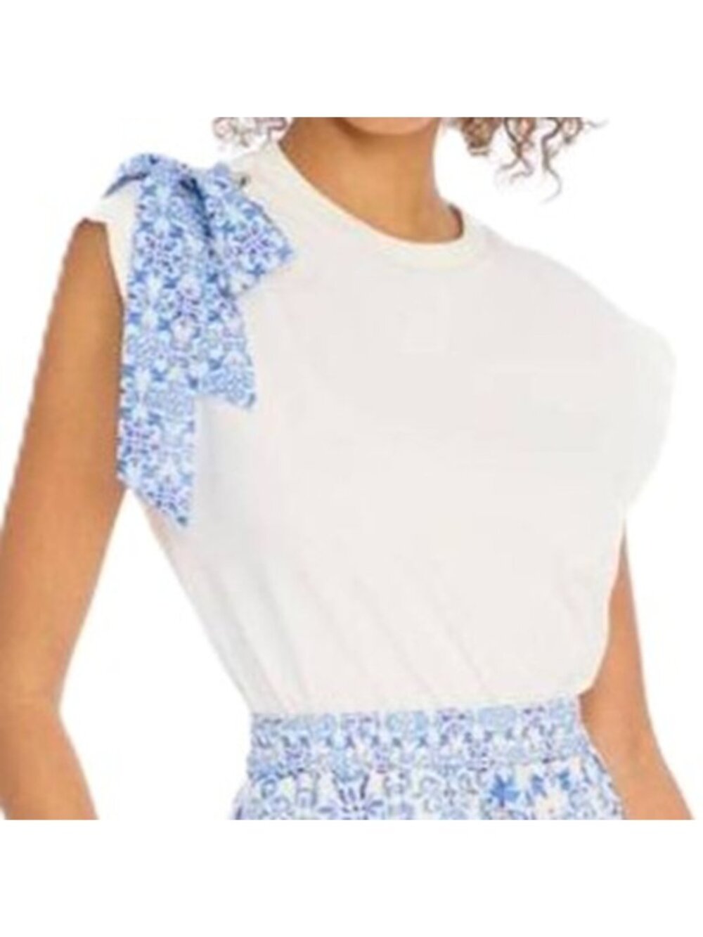 Allison New York Arlo Muscle Tee in White Size Extra Small New